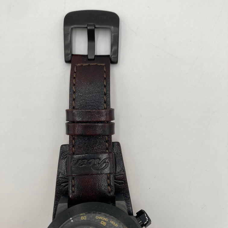 【中古品】【メンズ】 Angel Clover エンジェルクローバー Roen コラボモデル TC48ROYZ 革ベルト 腕時計 アナログ時計 197-251219-SY-03-iwa カラー：ブラック/レッド系 万代Net店