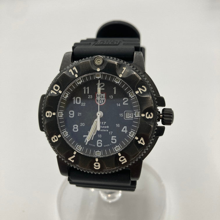 【中古品】【メンズ】 LUMINOX ルミノックス F-117 NIGHTHAWK 3400-200 ナイトホーク クォーツ 腕時計 197-251219-SY-04-iwa カラー：ブラック 万代Net店