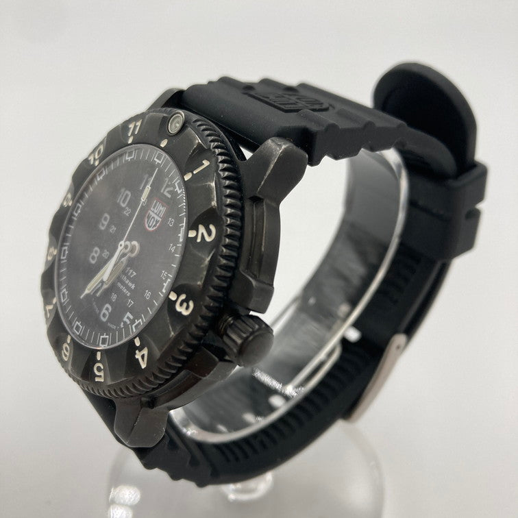 【中古品】【メンズ】 LUMINOX ルミノックス F-117 NIGHTHAWK 3400-200 ナイトホーク クォーツ 腕時計 197-251219-SY-04-iwa カラー：ブラック 万代Net店