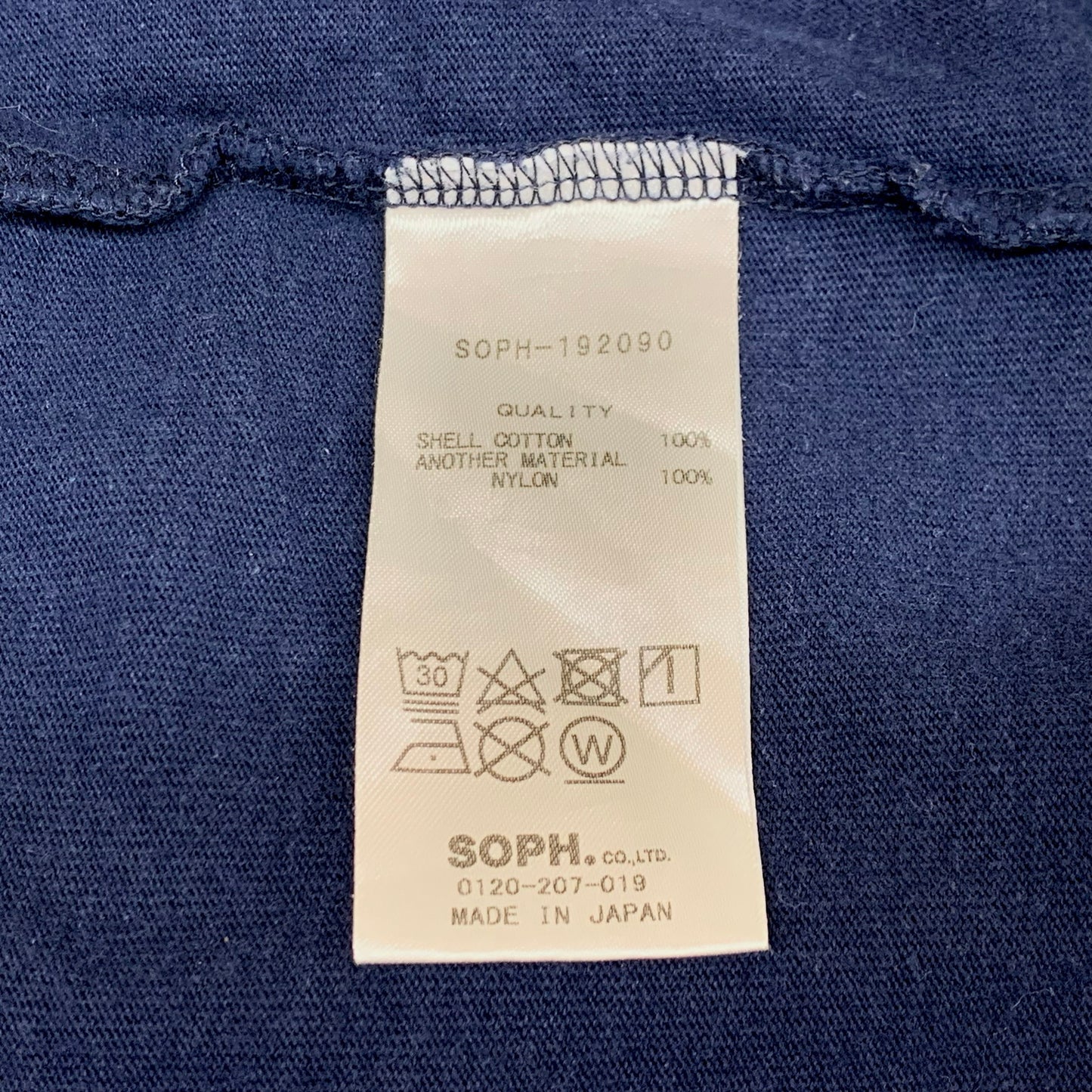 【現状渡し品】【メンズ】 SOPHNET. ソフネット L/S Tee ロンT 長袖 Tシャツ トップス 142-260331-ea-01-fur サイズ：XL カラー：ネイビー 万代Net店