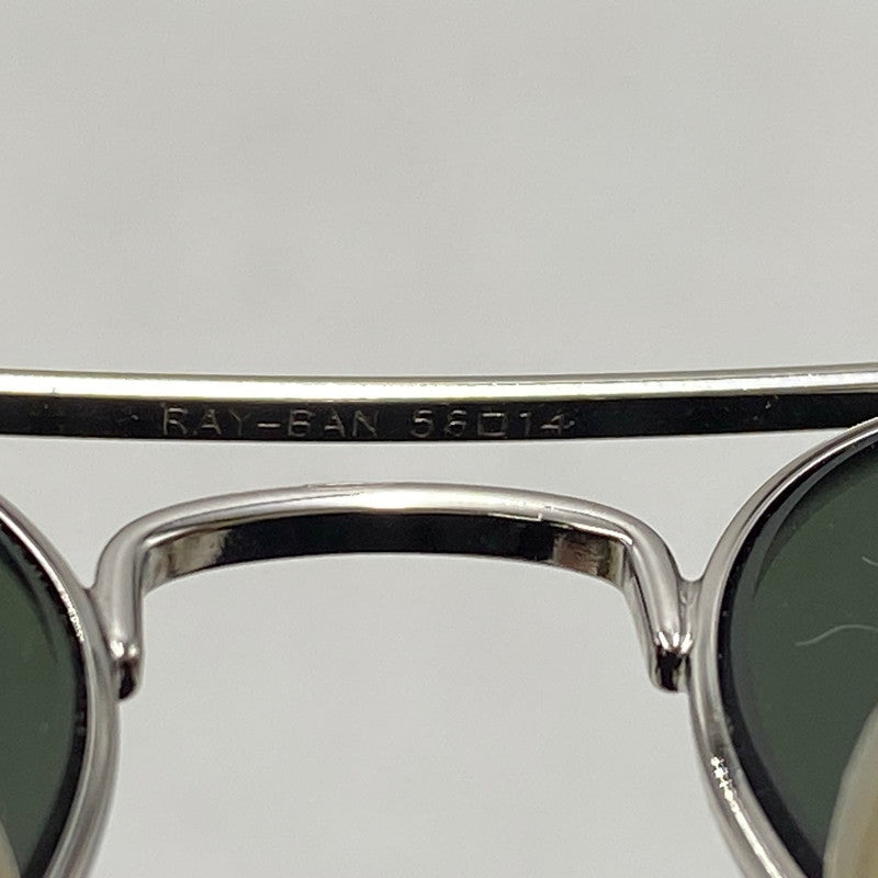 【中古品】【メンズ/レディース】 RAY-BAN レイバン RB3025 AVIATOR LARGE METAL アビエーター ラージ メタル サングラス 203-260615-cs-15-izu サイズ：58口14 カラー：シルバー×グリーン系 万代Net店