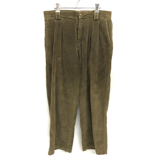 【現状渡し品】【メンズ】 VAN HEUSIN ヴァンヒューゼン CORDUROY PANTS コーデュロイパンツ ボトムス 古着 ヴィンテージ 157-260526-rs-06-fur サイズ：34×30 カラー：カーキ 万代Net店