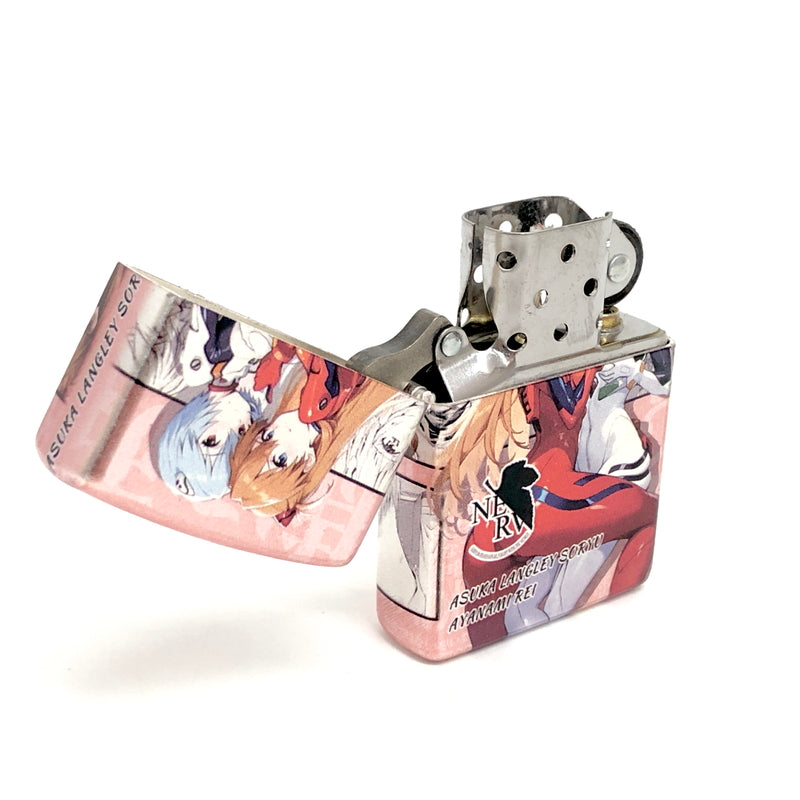 【中古美品】【メンズ/レディース】 ZIPPO × EVANGELION ジッポ OIL LIGHTER オイルライター 惣流・アスカ・ラングレー 綾波レイ 小物 206-260813-rs-02-fur 万代Net店