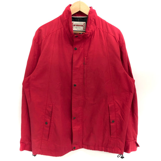 【現状渡し品】【メンズ】 McGREGOR マックレガー JACKET MM11-8606 ジャケット ブルゾン アウター 古着 ヴィンテージ 146-260526-rs-07-fur サイズ：L カラー：レッド 万代Net店