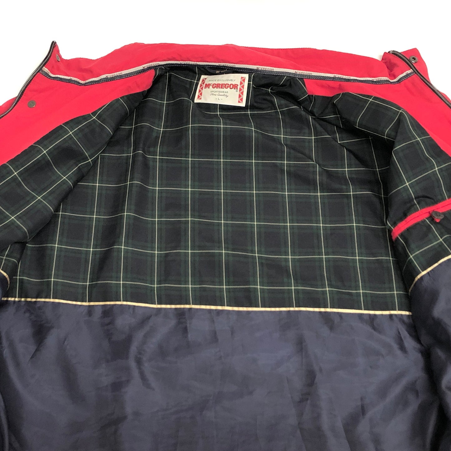 【現状渡し品】【メンズ】 McGREGOR マックレガー JACKET MM11-8606 ジャケット ブルゾン アウター 古着 ヴィンテージ 146-260526-rs-07-fur サイズ：L カラー：レッド 万代Net店