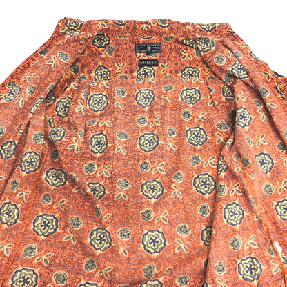 【中古品】【メンズ】 NEW ROADS S/S SHIRT 半袖 シャツ 総柄 トップス 古着 ヴィンテージ 146-260527-rs-02-fur サイズ：L カラー：オレンジ系 万代Net店