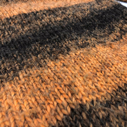 【現状渡し品】【メンズ/レディース】 RAF SIMONS ラフシモンズ Striped Roundneck Sweater With Polaroids ストライプ ニット セーター トップス 古着 141-251216-rs-04-fur サイズ：M カラー：オレンジ/ブラウン系 万代Net店