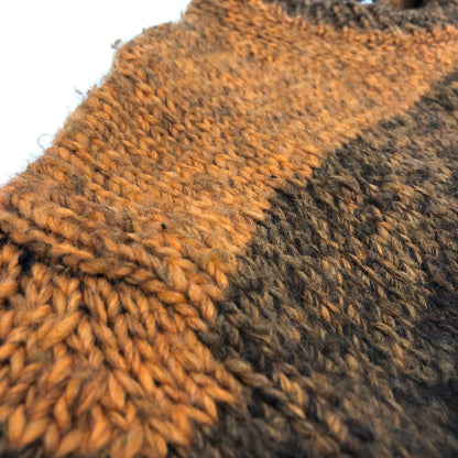 【現状渡し品】【メンズ/レディース】 RAF SIMONS ラフシモンズ Striped Roundneck Sweater With Polaroids ストライプ ニット セーター トップス 古着 141-251216-rs-04-fur サイズ：M カラー：オレンジ/ブラウン系 万代Net店