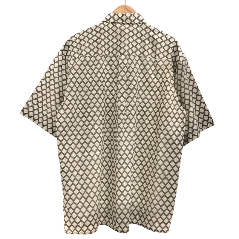 【現状渡し品】【メンズ】 PACE ペース S/S BD SHIRT 半袖 シャツ トップス 総柄 古着 ヴィンテージ 146-260527-rs-04-fur サイズ：L カラー：ブラウン 万代Net店