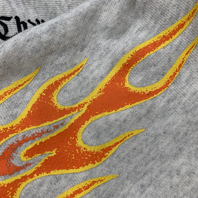 【中古品】【メンズ】 CHALLENGER チャレンジャー FLAMES HOODIE フレイムス フーディー パーカー トップス 142-260610-kh-06-izu サイズ：L カラー：グレー系 万代Net店