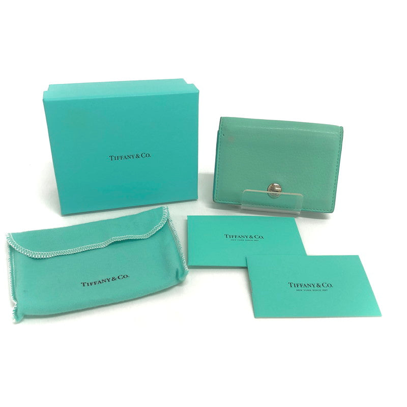 【現状渡し品】【レディース】 TIFFANY&Co. ティファニー CARD CASE ティファニー カードケース カード収納 カード入れ 名刺入れ 小物 アクセサリー 181-251217-rs-01-fur カラー：ティファニーブルー 万代Net店
