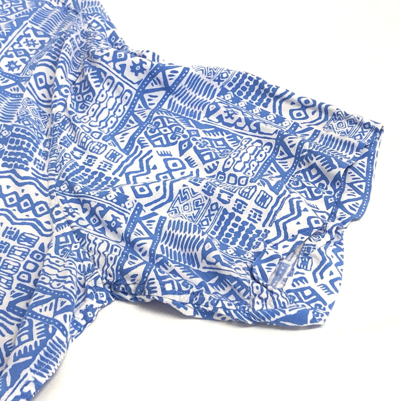 【中古品】【メンズ】 KENNY FLOWERS ケニーフラワーズ S/S SHIRT 半袖 シャツ 総柄 トップス 古着 ヴィンテージ 146-260527-rs-06-fur サイズ：XL カラー：ホワイト/ブルー 万代Net店
