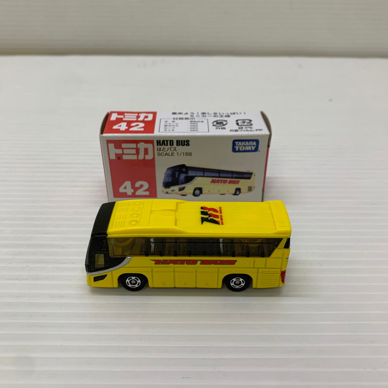 【中古品】 タカラトミー トミカ No.42 はとバス イエロー ミニカー 長期保管品 062-251212-AS-3-min 万代Net店