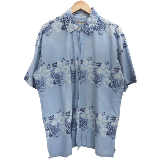 【中古品】【メンズ】 LE FROG CASUAL S/S SHIRT 半袖 シャツ ハワイアンシャツ トップス 古着 ヴィンテージ 146-260528-rs-01-fur サイズ：L カラー：ライトブルー 万代Net店