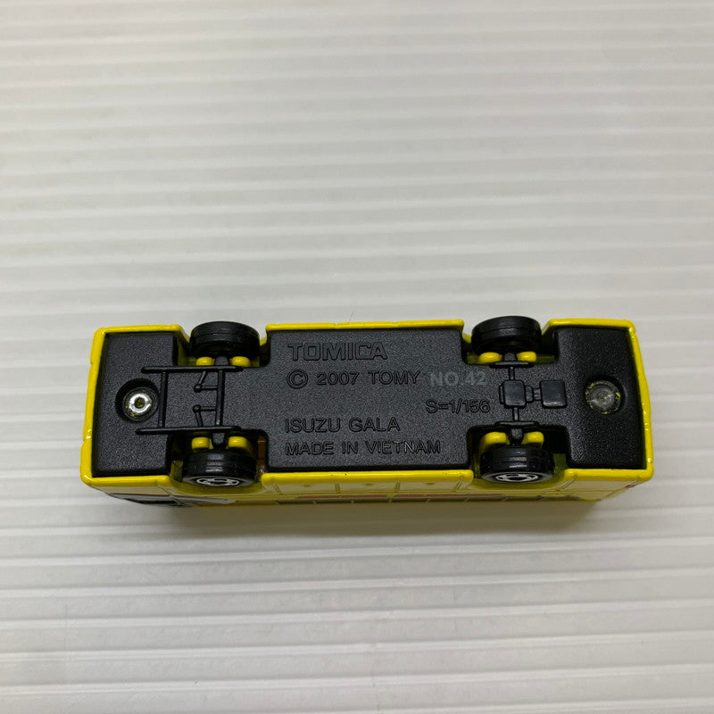 【中古品】 タカラトミー トミカ No.42 はとバス イエロー ミニカー 長期保管品 062-251212-AS-3-min 万代Net店