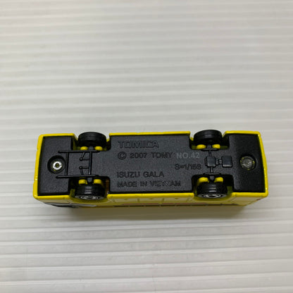 【中古品】 タカラトミー トミカ No.42 はとバス イエロー ミニカー 長期保管品 062-251212-AS-3-min 万代Net店