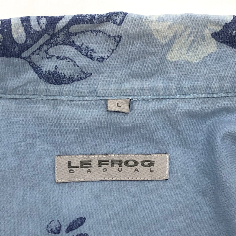 【中古品】【メンズ】 LE FROG CASUAL S/S SHIRT 半袖 シャツ ハワイアンシャツ トップス 古着 ヴィンテージ 146-260528-rs-01-fur サイズ：L カラー：ライトブルー 万代Net店