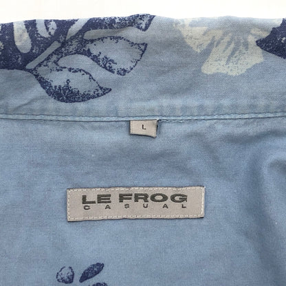 【中古品】【メンズ】 LE FROG CASUAL S/S SHIRT 半袖 シャツ ハワイアンシャツ トップス 古着 ヴィンテージ 146-260528-rs-01-fur サイズ：L カラー：ライトブルー 万代Net店