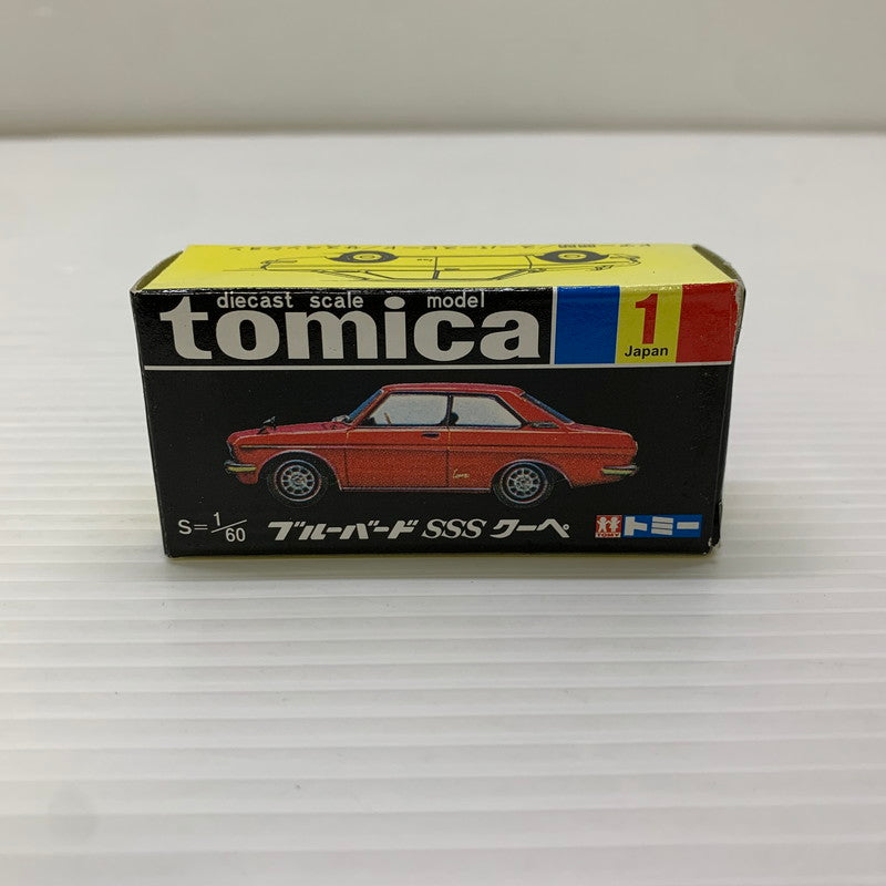 【中古品】 TOMY トミー 1/60 ニッサン ブルーバード SSS クーペ レッド 黒箱 ミニカー 長期保管品 060-251212-AS-4-min 万代Net店