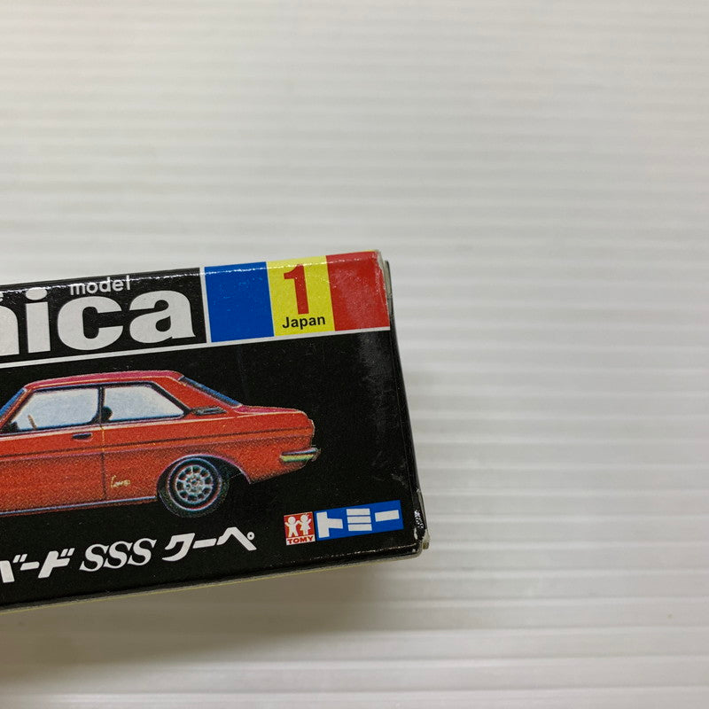 【中古品】 TOMY トミー 1/60 ニッサン ブルーバード SSS クーペ レッド 黒箱 ミニカー 長期保管品 060-251212-AS-4-min 万代Net店