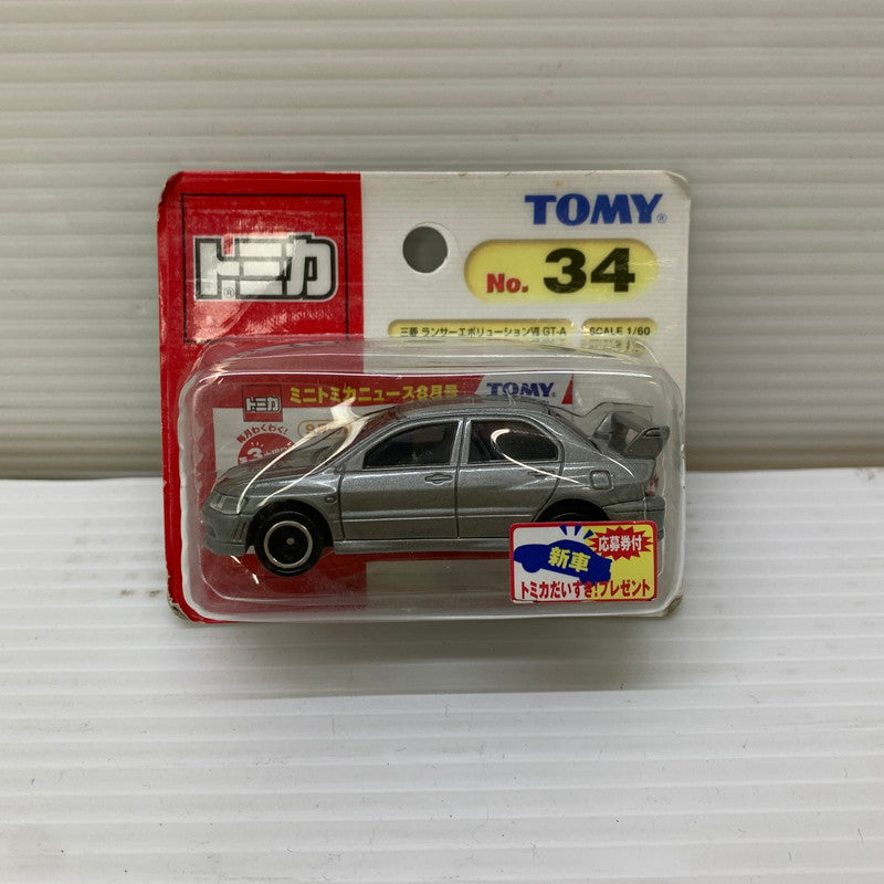 【中古品】 TOMY トミー トミカ (ブリスター) No.34 三菱ランサーエボリューションVII GT-A ミニカー 長期保管品 062-251212-AS-5-min 万代Net店