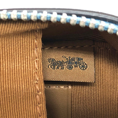 【中古品】【レディース】 COACH コーチ CH152 エヴァ フォーン クロスボディ・シグネチャー シャンブレー ショルダーバッグ ミニバッグ 鞄 180-251217-rs-02-fur カラー：ブルー・サックス系 万代Net店