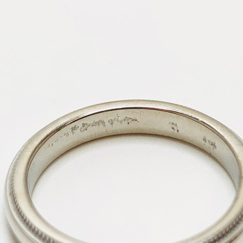 【中古品】【レディース】 TIFFANY&Co. ティファニー PT950 ミルグレインリング 指輪 アクセサリー 182-240617-hn-06-fur カラー：シルバー 9号 万代Net店