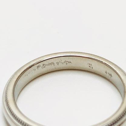 【中古品】【レディース】 TIFFANY&Co. ティファニー PT950 ミルグレインリング 指輪 アクセサリー 182-240617-hn-06-fur カラー：シルバー 9号 万代Net店