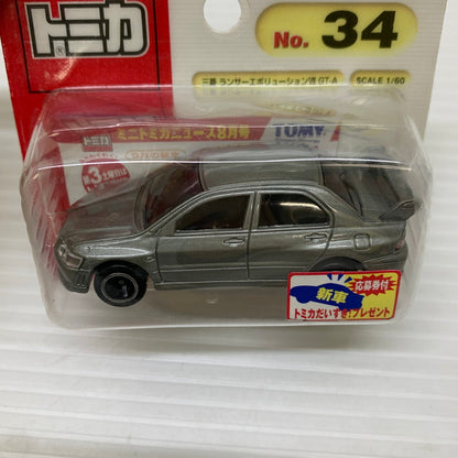 【中古品】 TOMY トミー トミカ (ブリスター) No.34 三菱ランサーエボリューションVII GT-A ミニカー 長期保管品 062-251212-AS-5-min 万代Net店