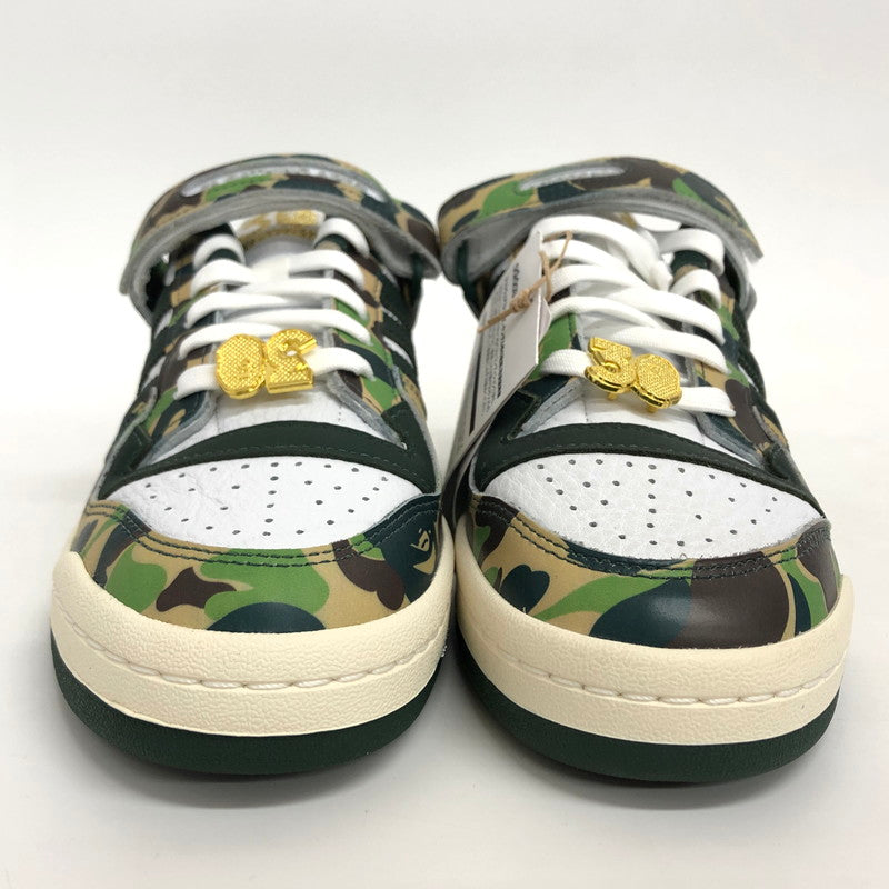 【中古品】【メンズ】 adidas アディダス × A BATHING APE FORUM 84 LOW 30TH ANNIVERSARY "GREEN CAMO" ID4771 フォーラム スニーカー シューズ 迷彩 靴 161-251217-rs-03-fur サイズ：26.0cm US8 カラー：カモフラージュ(グリーン系) 万代Net店