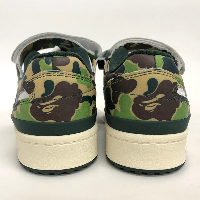 【中古品】【メンズ】 adidas アディダス × A BATHING APE FORUM 84 LOW 30TH ANNIVERSARY "GREEN CAMO" ID4771 フォーラム スニーカー シューズ 迷彩 靴 161-251217-rs-03-fur サイズ：26.0cm US8 カラー：カモフラージュ(グリーン系) 万代Net店