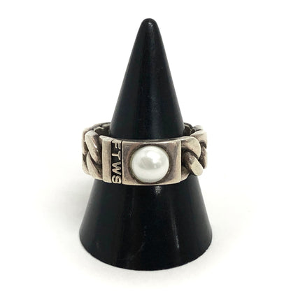 【中古品】【メンズ】 FOR THOSE WHO SIN フォー・ゾーズ・フー・シン CUBAN SHELL RING 指輪 リング パール シルバー 925 アクセサリー 192-260528-rs-04-fur サイズ：US8(約16号～17号相当) カラー：シルバー/ホワイト 万代Net店
