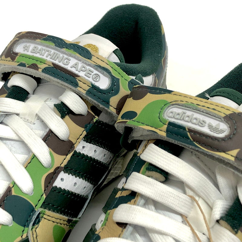 【中古品】【メンズ】 adidas アディダス × A BATHING APE FORUM 84 LOW 30TH ANNIVERSARY "GREEN CAMO" ID4771 フォーラム スニーカー シューズ 迷彩 靴 161-251217-rs-03-fur サイズ：26.0cm US8 カラー：カモフラージュ(グリーン系) 万代Net店