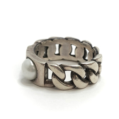 【中古品】【メンズ】 FOR THOSE WHO SIN フォー・ゾーズ・フー・シン CUBAN SHELL RING 指輪 リング パール シルバー 925 アクセサリー 192-260528-rs-04-fur サイズ：US8(約16号～17号相当) カラー：シルバー/ホワイト 万代Net店