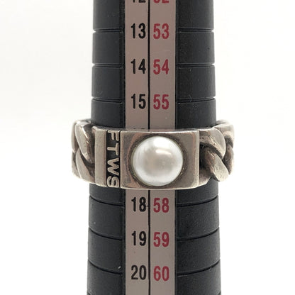 【中古品】【メンズ】 FOR THOSE WHO SIN フォー・ゾーズ・フー・シン CUBAN SHELL RING 指輪 リング パール シルバー 925 アクセサリー 192-260528-rs-04-fur サイズ：US8(約16号～17号相当) カラー：シルバー/ホワイト 万代Net店