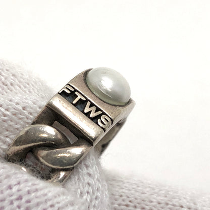 【中古品】【メンズ】 FOR THOSE WHO SIN フォー・ゾーズ・フー・シン CUBAN SHELL RING 指輪 リング パール シルバー 925 アクセサリー 192-260528-rs-04-fur サイズ：US8(約16号～17号相当) カラー：シルバー/ホワイト 万代Net店