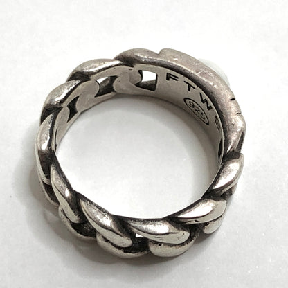 【中古品】【メンズ】 FOR THOSE WHO SIN フォー・ゾーズ・フー・シン CUBAN SHELL RING 指輪 リング パール シルバー 925 アクセサリー 192-260528-rs-04-fur サイズ：US8(約16号～17号相当) カラー：シルバー/ホワイト 万代Net店