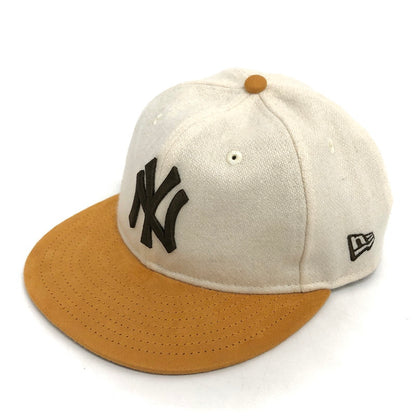【現状渡し品】【メンズ/レディース】 NEW ERA ニューエラ RC 9FIFTY ニューヨーク・ヤンキース オフホワイト マスタードスウェードバイザー キャップ 帽子 アクセサリー 185-260305-rs-05-fur サイズ：F カラー：オフホワイト系/マスタード 万代Net店