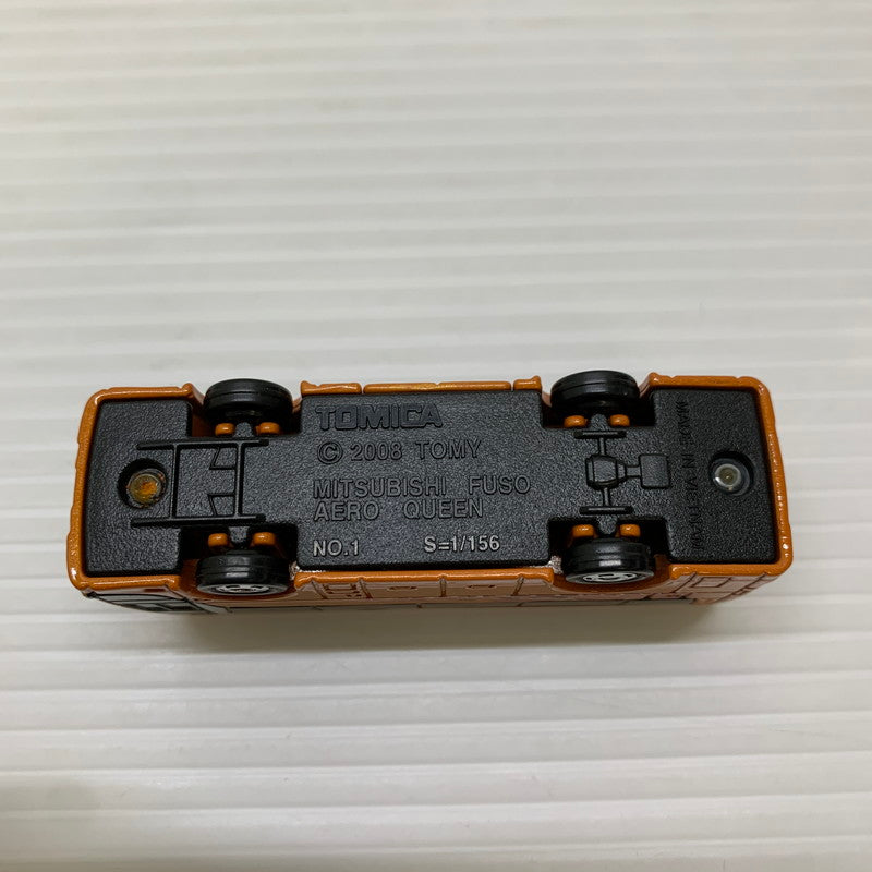 【中古品】 タカラトミー トミカ 三菱ふそう エアロクィーン 1/156 ミニカー 長期保管品 062-251212-AS-10-min 万代Net店