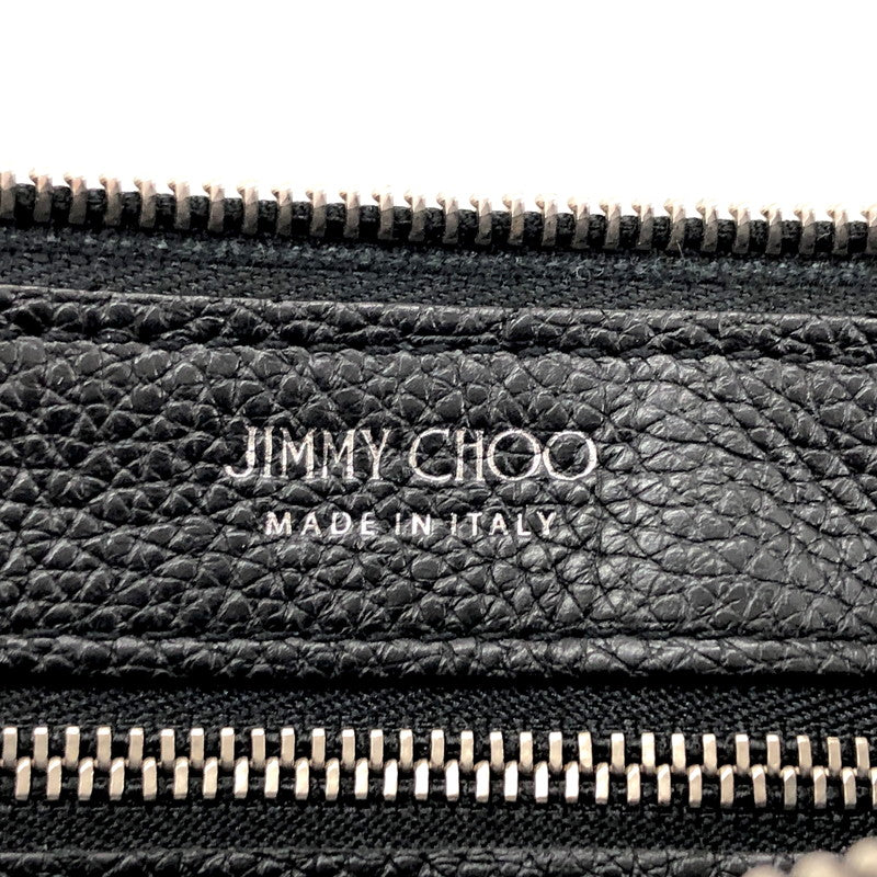 【中古品】【メンズ/レディース】 JIMMY CHOO ジミーチュウ KIMI-N クロスボディバック ショルダーバッグ クラッチバッグ 星 スター スタッズ 鞄 188-250212-rs-02-fur カラー：ブラック 万代Net店