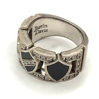 【現状渡し品】【メンズ】 Justin Davis ジャスティンデイビス LAVISH DELUXE RING SRJ340 ラヴィッシュ デラックス リング 指輪 シルバー 925 アクセサリー 192-250212-rs-03-fur サイズ：実寸 約18号 カラー：シルバー 万代Net店