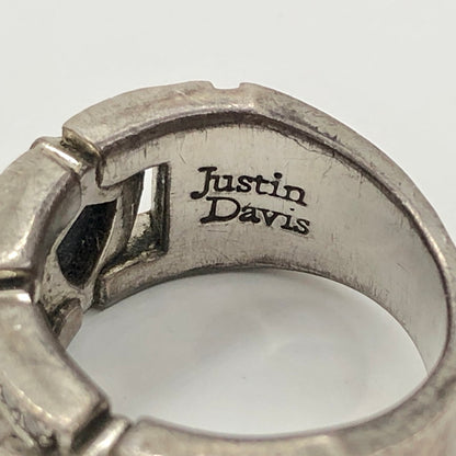 【現状渡し品】【メンズ】 Justin Davis ジャスティンデイビス LAVISH DELUXE RING SRJ340 ラヴィッシュ デラックス リング 指輪 シルバー 925 アクセサリー 192-250212-rs-03-fur サイズ：実寸 約18号 カラー：シルバー 万代Net店