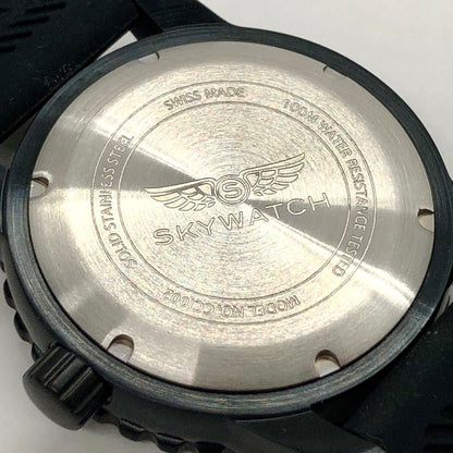 【中古品】【メンズ】 SKYWATCH スカイウォッチ CC1002 クォーツ 腕時計 アナログ ウォッチ アクセサリー 198-240618-rs-03-fur カラー：ブラック 万代Net店