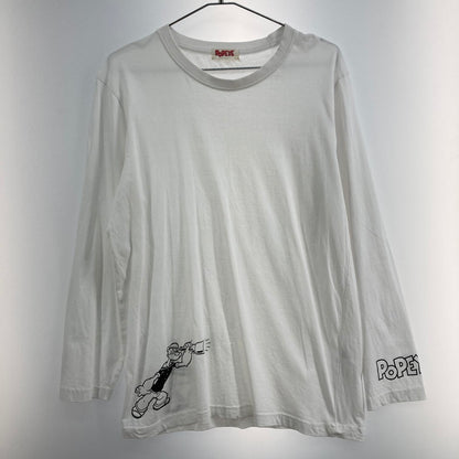 【中古品】【メンズ】 POPEYE L/S TEE ロンT 長袖 Tシャツ 147-260223-WA-09-iwa サイズ：LL カラー：ホワイト 万代Net店
