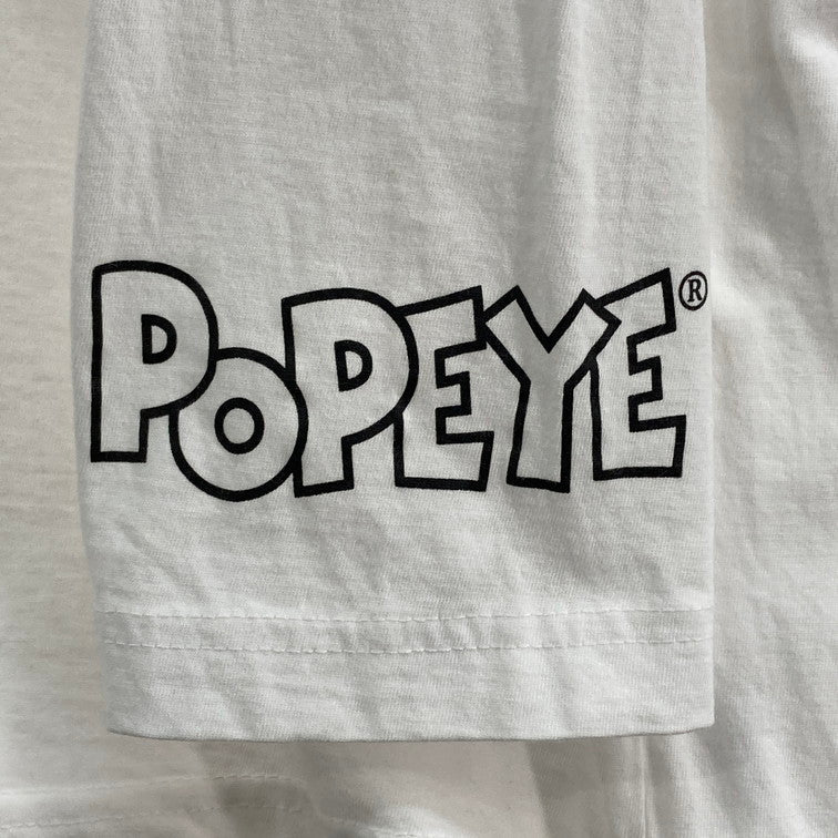 【中古品】【メンズ】 POPEYE L/S TEE ロンT 長袖 Tシャツ 147-260223-WA-09-iwa サイズ：LL カラー：ホワイト 万代Net店