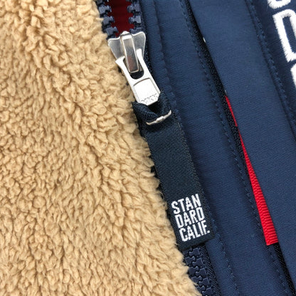 【中古品】【メンズ】 STANDARD CALIFORNIA スタンダードカリフォルニア SD Classic Pile Hood Jacket パイルフードジャケット ボア フリースジャケット アウター 140-240618-rs-04-fur サイズ：M カラー：ベージュ/ネイビー 万代Net店