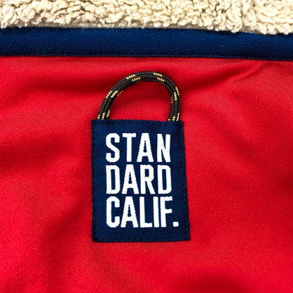 【中古品】【メンズ】 STANDARD CALIFORNIA スタンダードカリフォルニア SD Classic Pile Hood Jacket パイルフードジャケット ボア フリースジャケット アウター 140-240618-rs-04-fur サイズ：M カラー：ベージュ/ネイビー 万代Net店