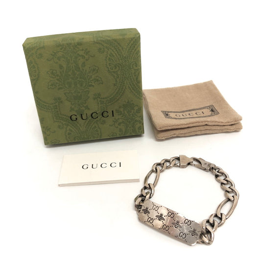 【現状渡し品】【メンズ/レディース】 GUCCI グッチ GG Bee Engraved Bracelet 728264 エングレービング ブレスレット ハチ シルバー 925 アクセサリー 182-260320-hn-01-fur カラー：シルバー 万代Net店