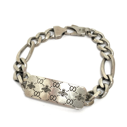 【現状渡し品】【メンズ/レディース】 GUCCI グッチ GG Bee Engraved Bracelet 728264 エングレービング ブレスレット ハチ シルバー 925 アクセサリー 182-251217-rs-07-fur カラー：シルバー 万代Net店