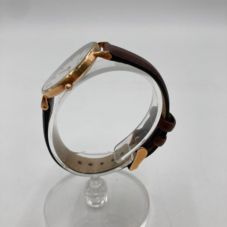 【現状渡し品】【メンズ/レディース】 Daniel Wellington ダニエルウェリントン 腕時計 32mm 革ベルト アナログ時計 197-251219-SY-08-iwa カラー：ホワイト/ゴールド/ブラウン系 万代Net店